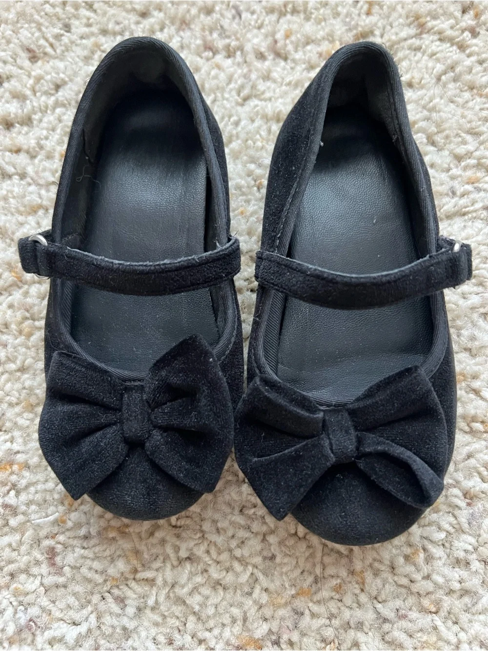 Classic Black Bow Mary Jane Kids Shoes - GAP